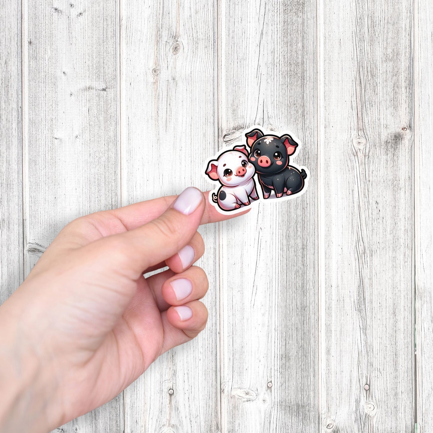 Mud & Snuggles Kawaii Pigs Die Cut Stickers