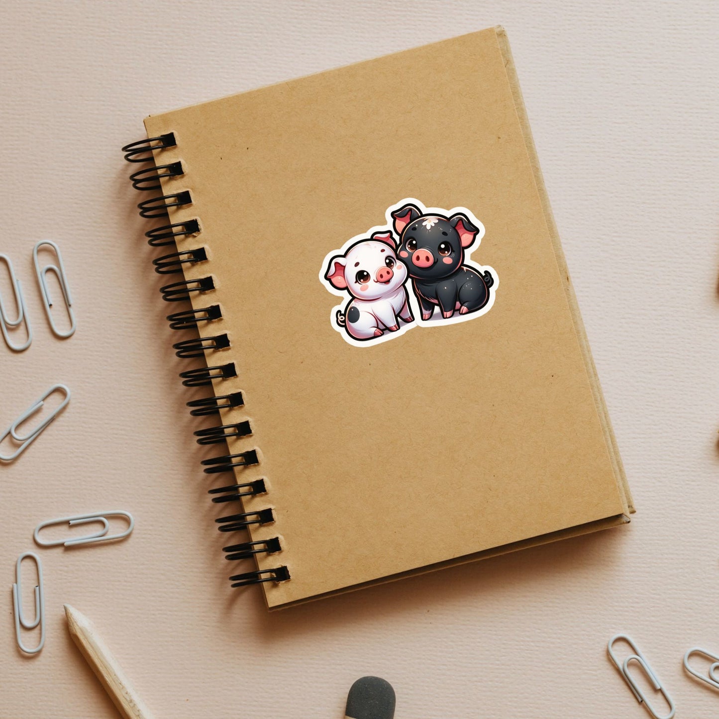 Mud & Snuggles Kawaii Pigs Die Cut Stickers