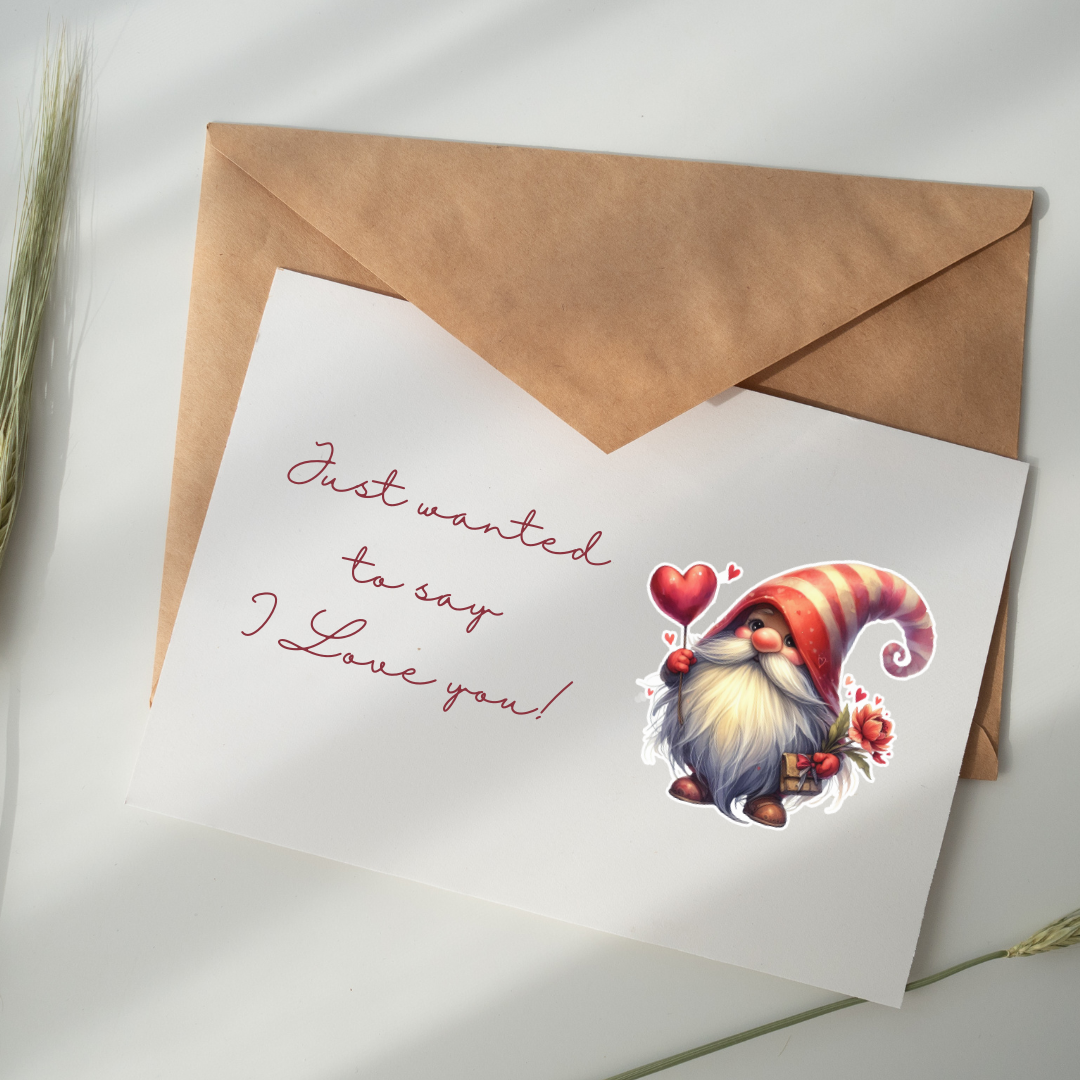 Gnome Sweethearts Die Cut Stickers
