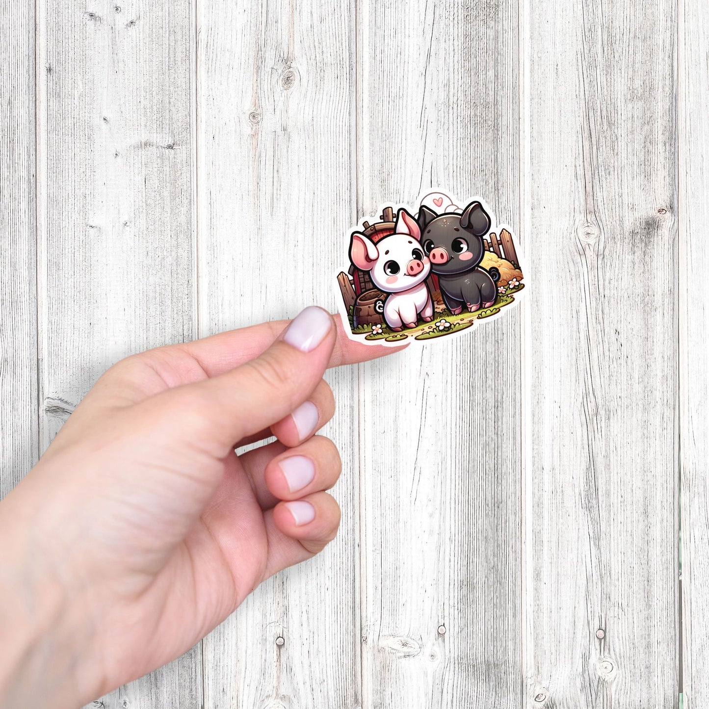 Mud & Snuggles Kawaii Pigs Die Cut Stickers