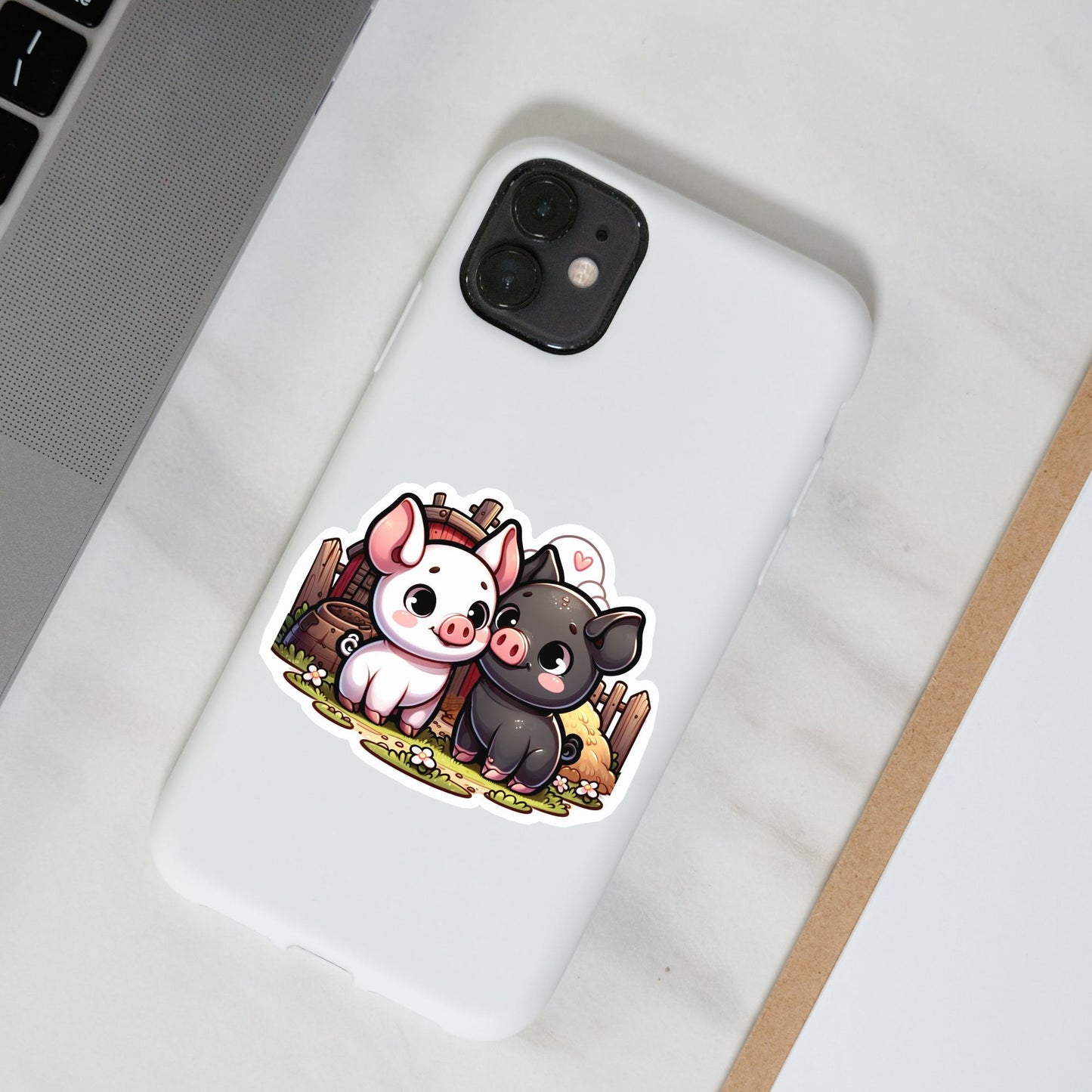 Mud & Snuggles Kawaii Pigs Die Cut Stickers