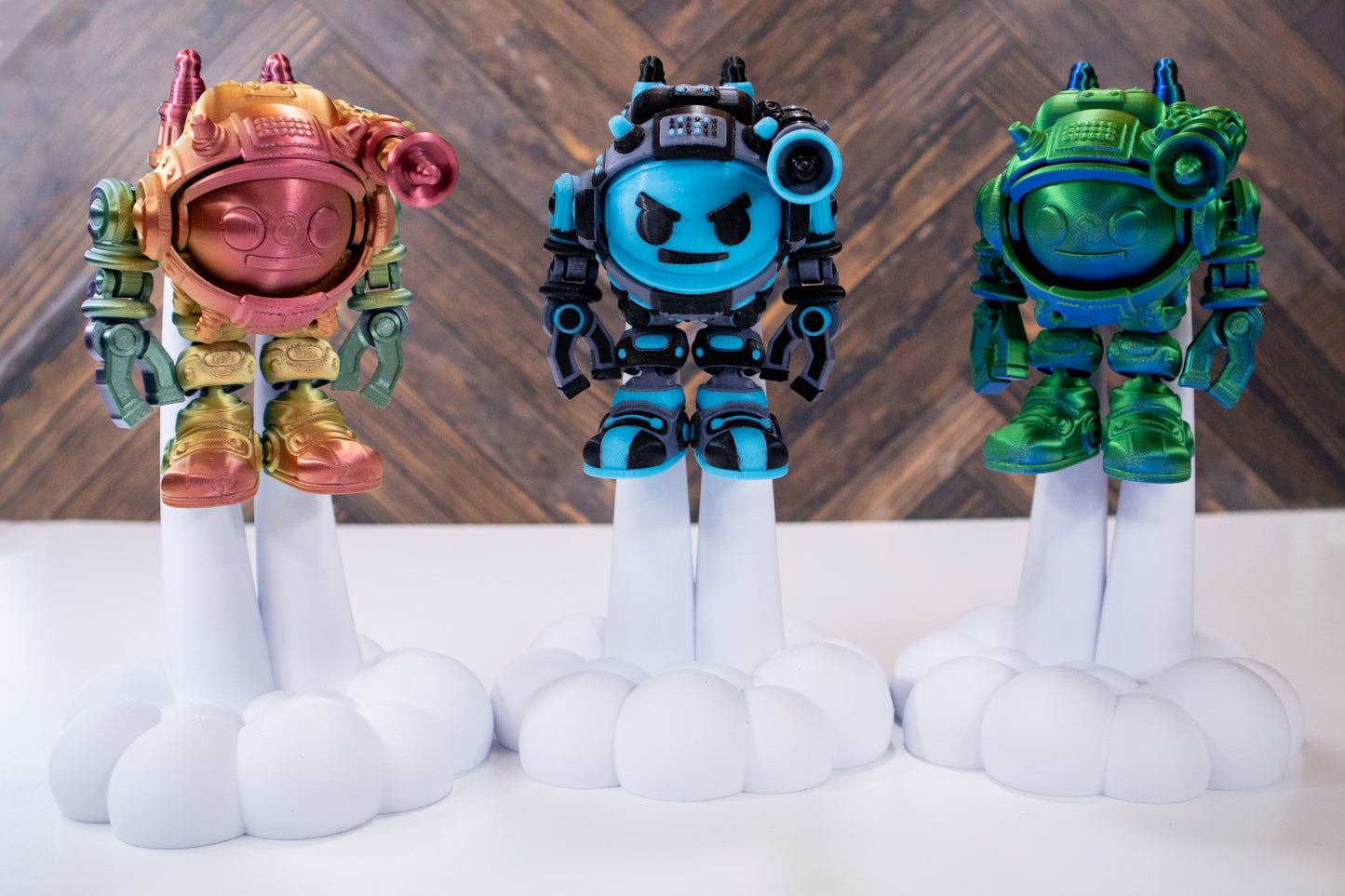Sky High: The Emoji Rocket Man with Cloud Base
