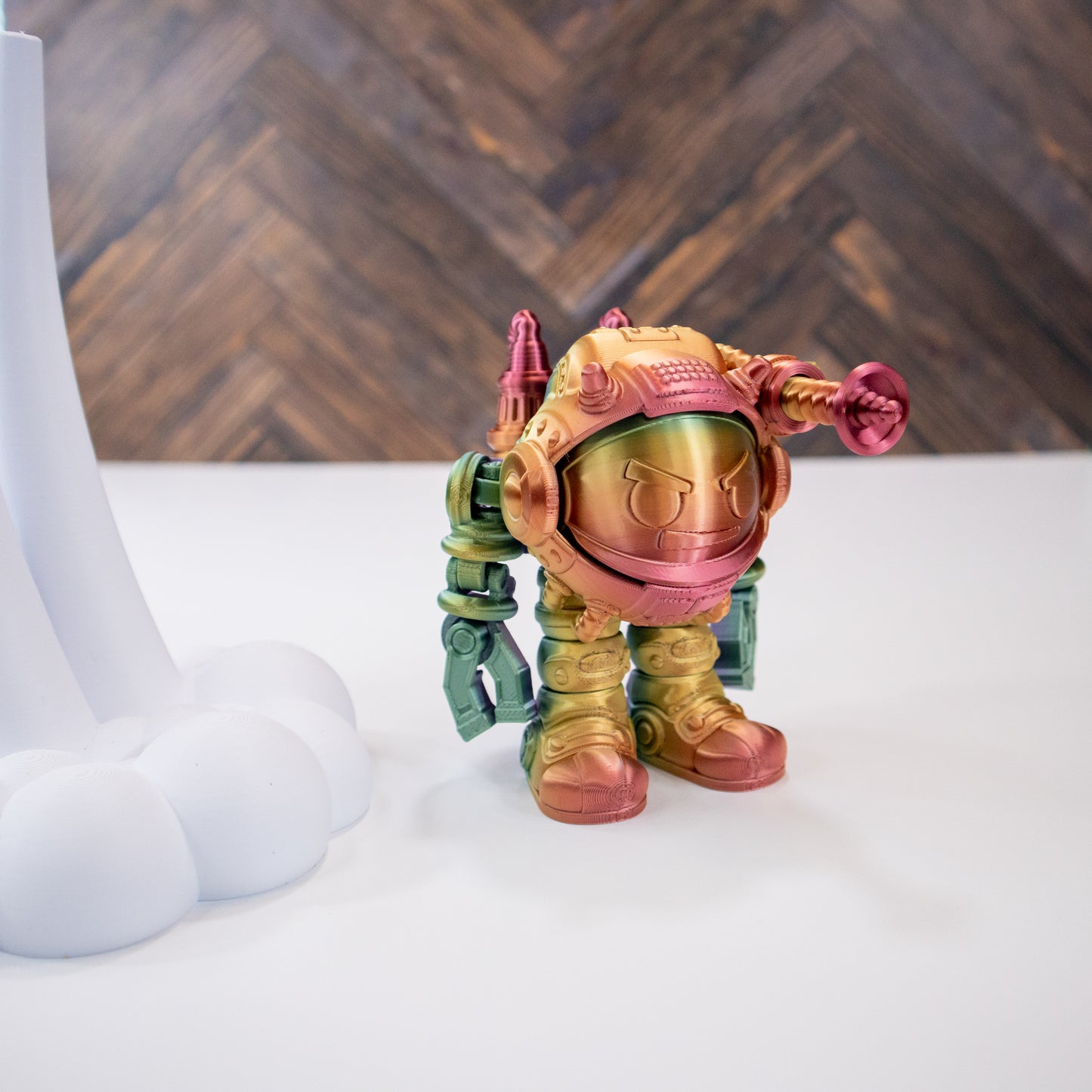 Sky High: The Emoji Rocket Man with Cloud Base