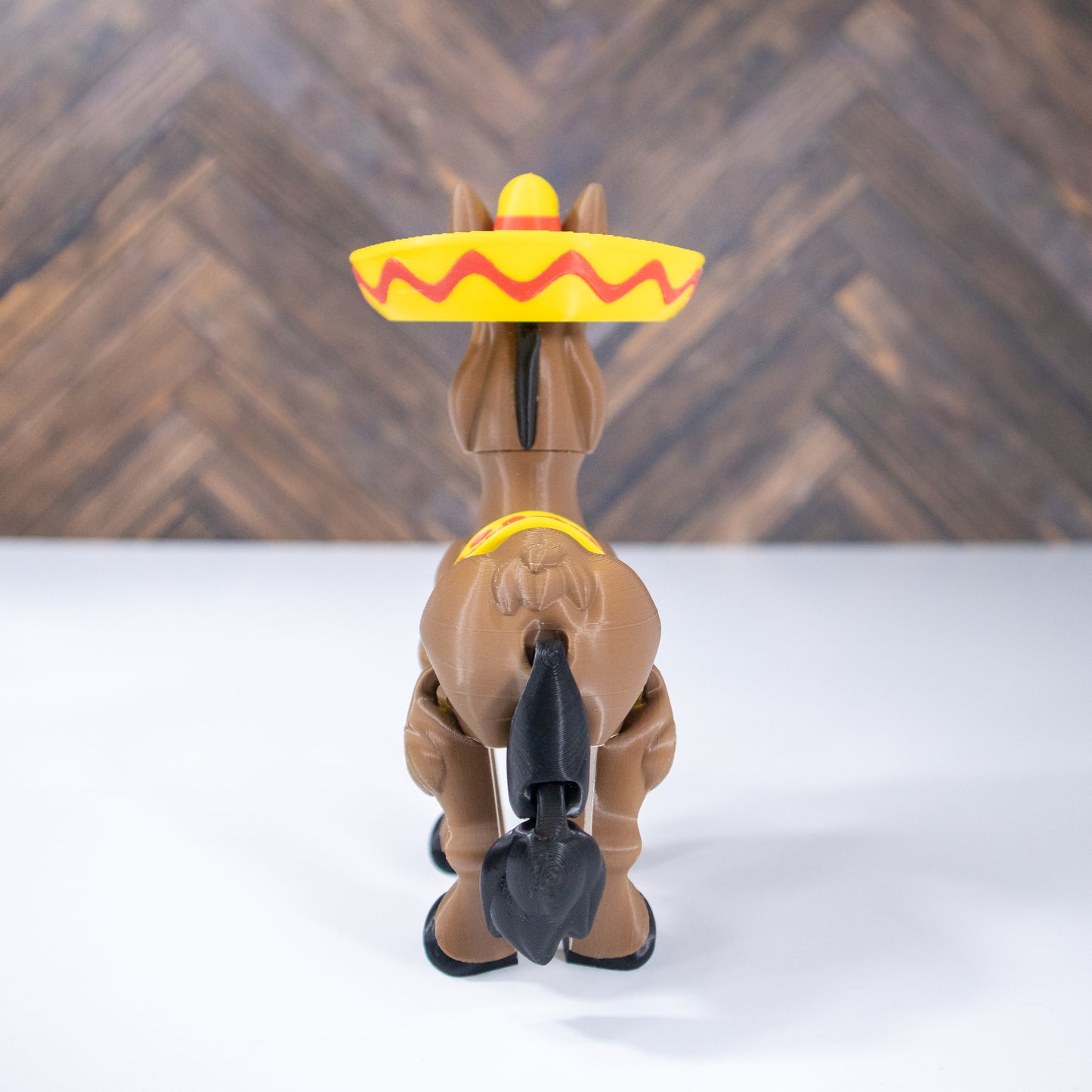 Fiesta Flair: Donkey with Sombrero and Saddle