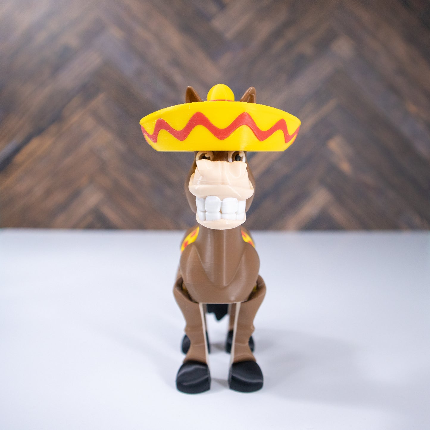 Fiesta Flair: Donkey with Sombrero and Saddle