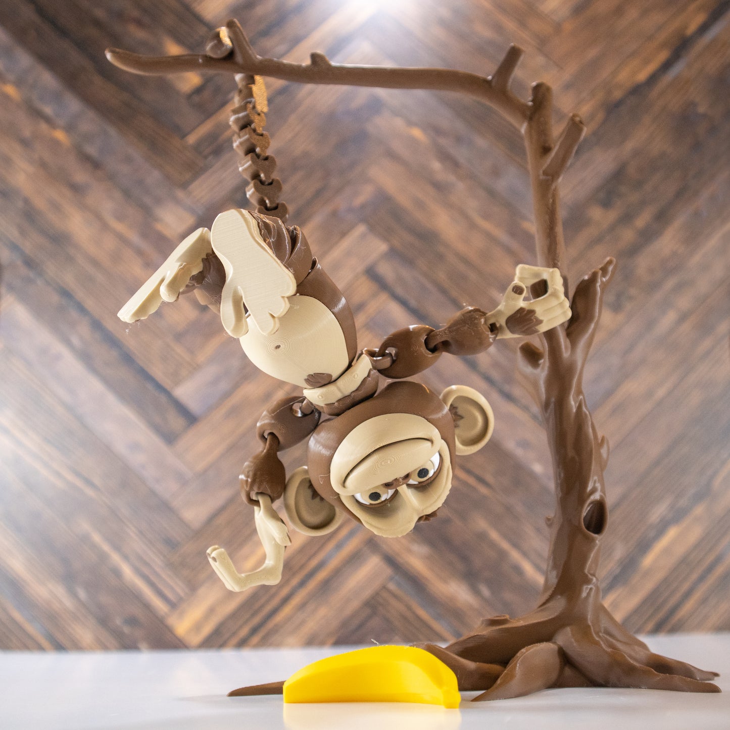 Monkey Mischief: Articulating Monkey with Tree and Banana
