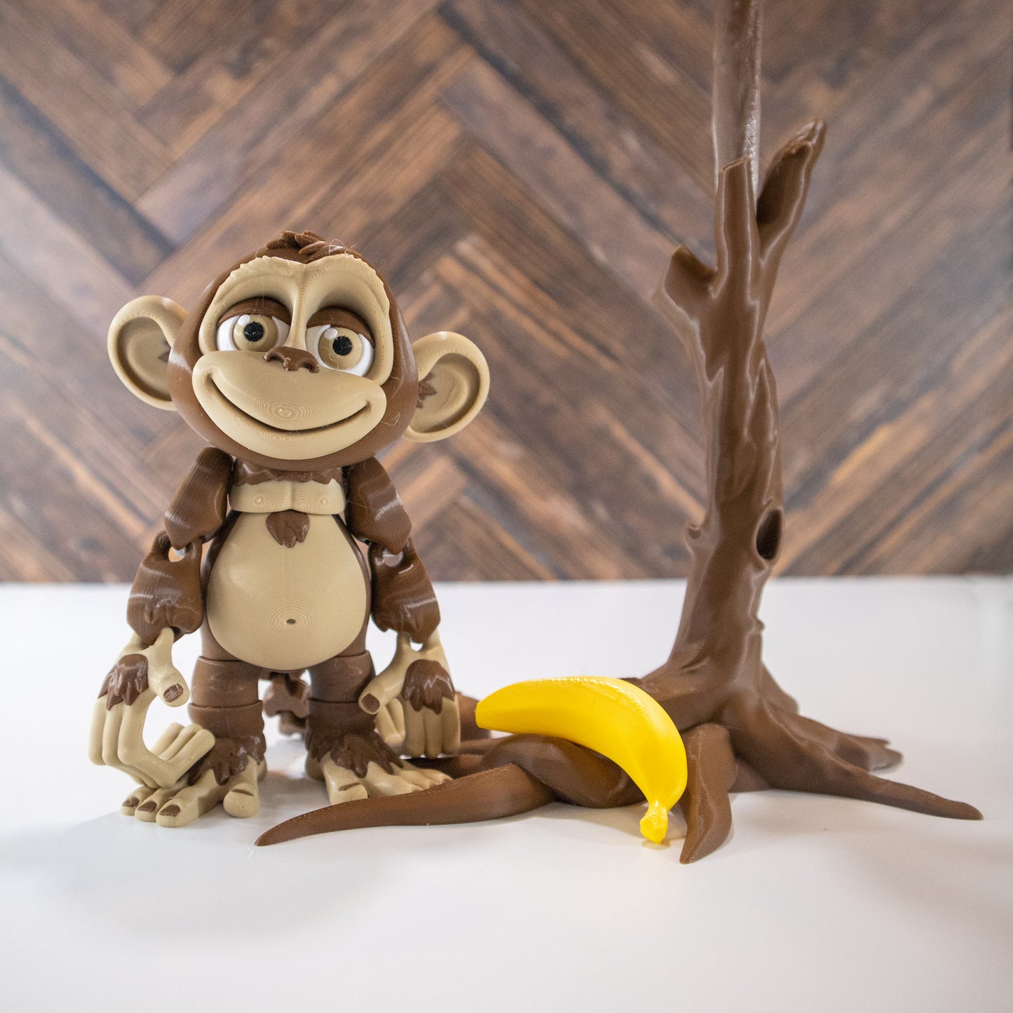 Monkey Mischief: Articulating Monkey with Tree and Banana