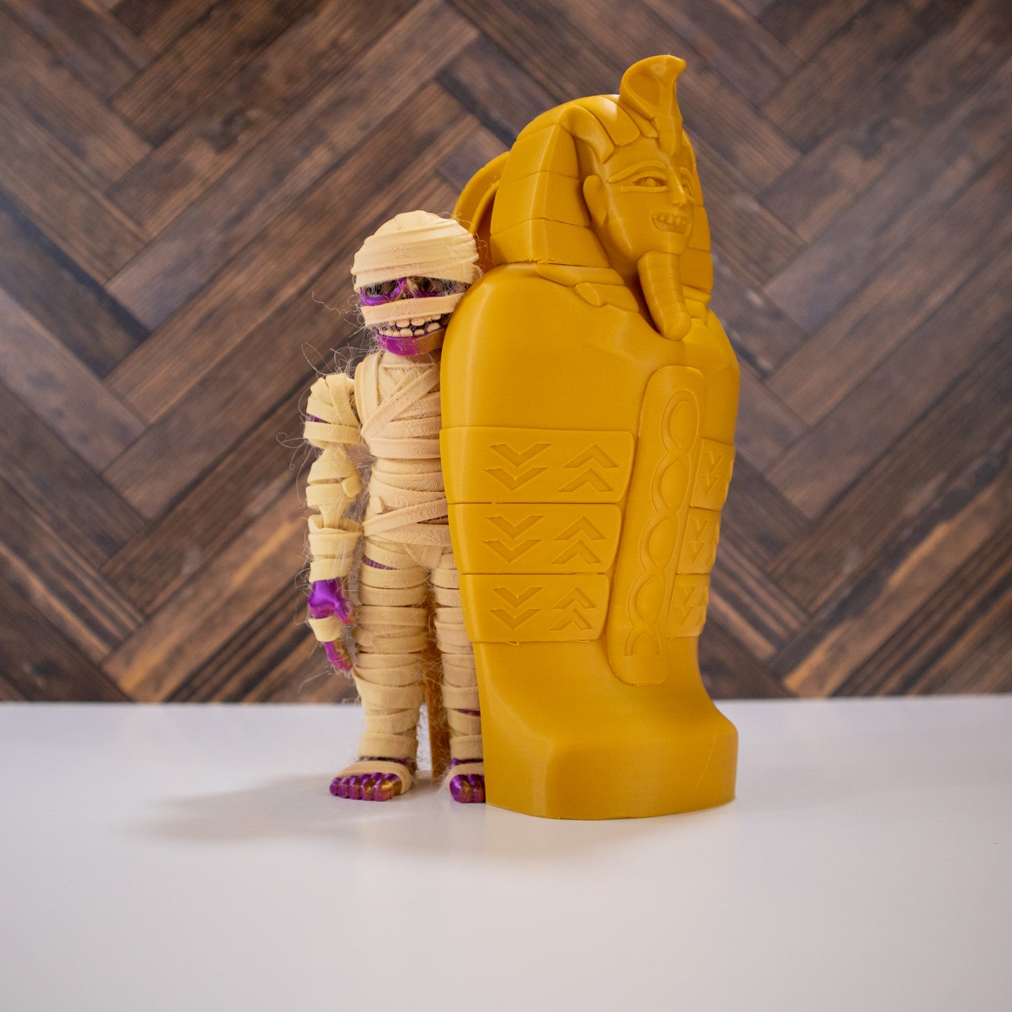 Pharaoh’s Curse: 3D-Printed Mummy with Sarcophagus
