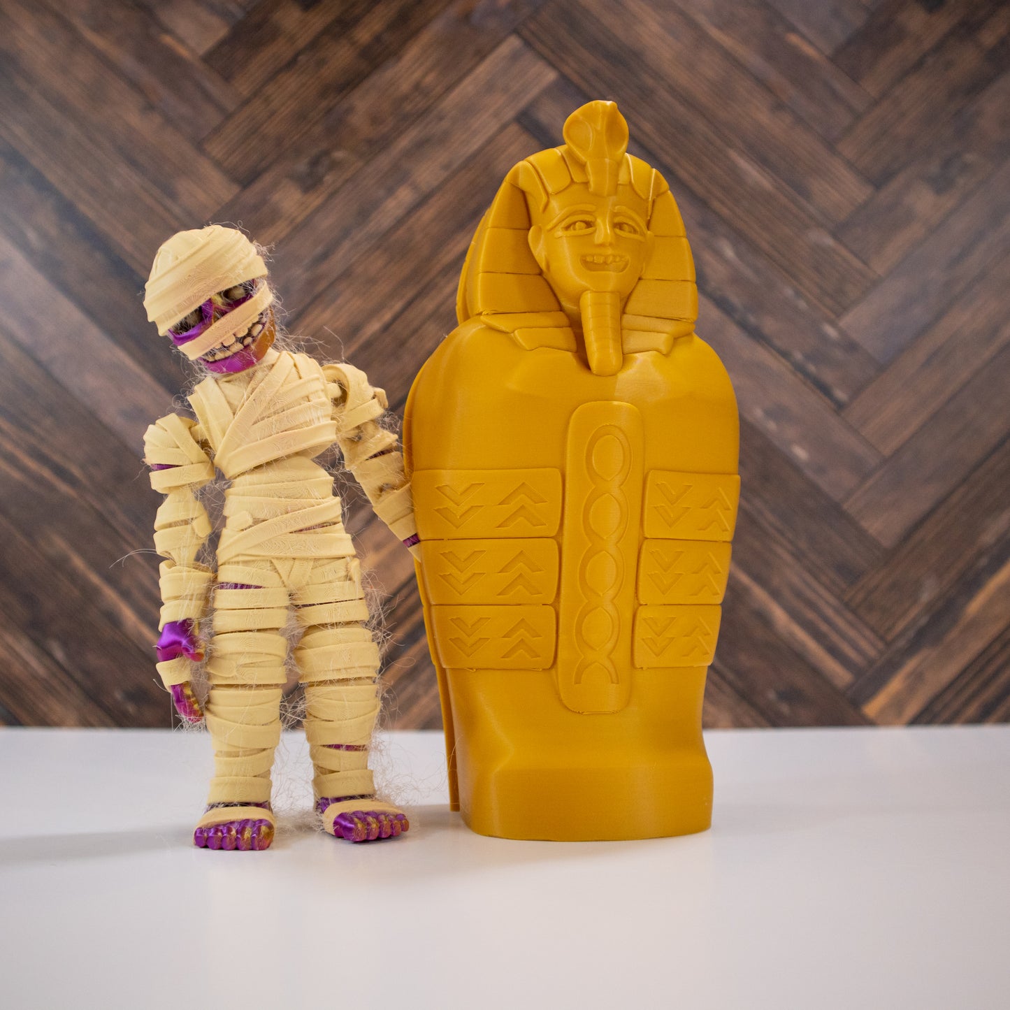 Pharaoh’s Curse: 3D-Printed Mummy with Sarcophagus