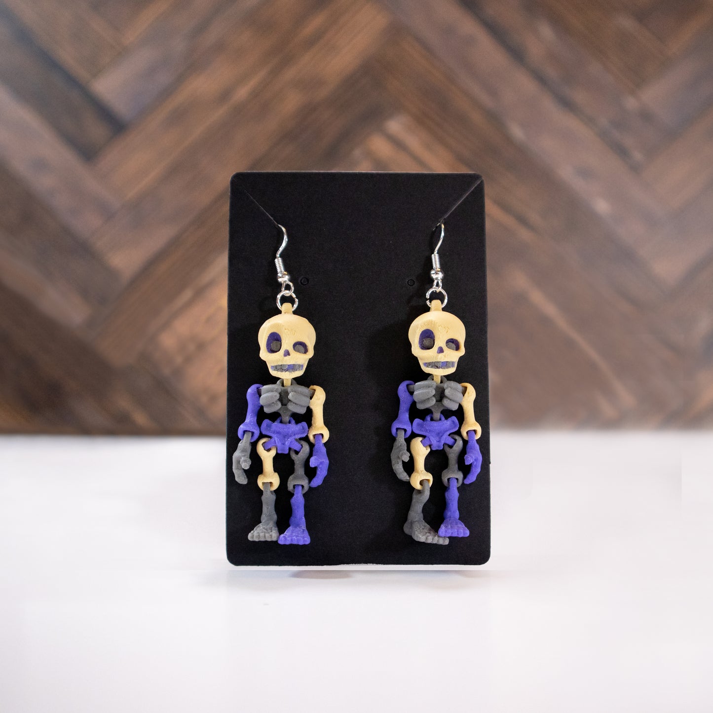 Dangling Bones: 3D-Printed Skeleton Earrings with Articulating Limbs