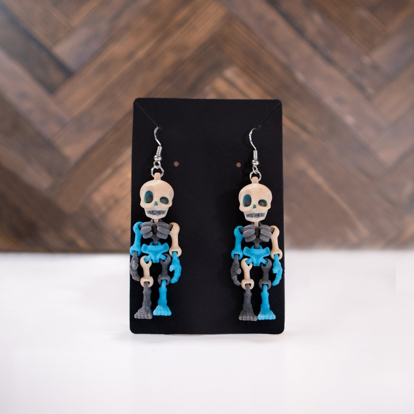 Dangling Bones: 3D-Printed Skeleton Earrings with Articulating Limbs