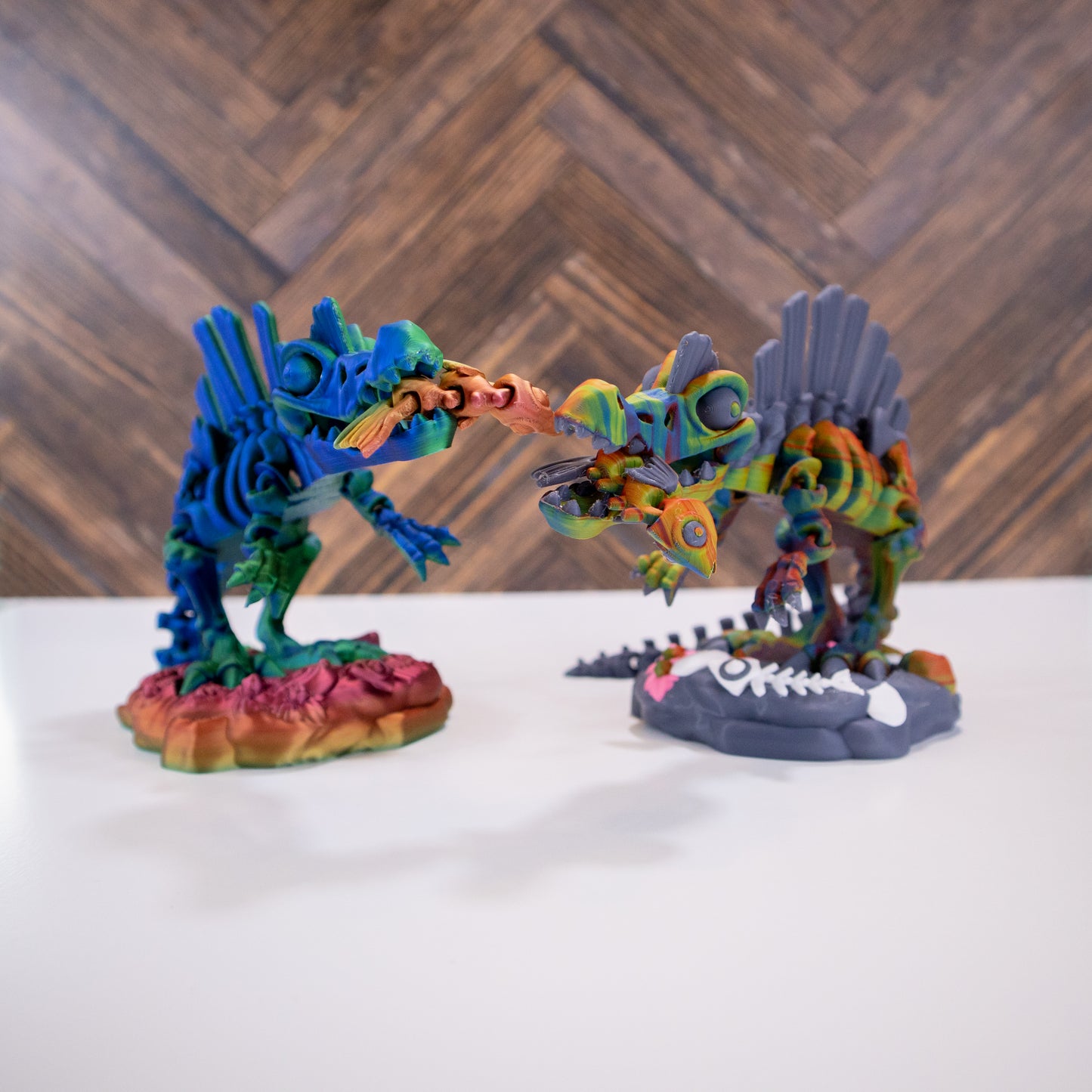 Epic Spinosaurus with Fish and Detailed Stand