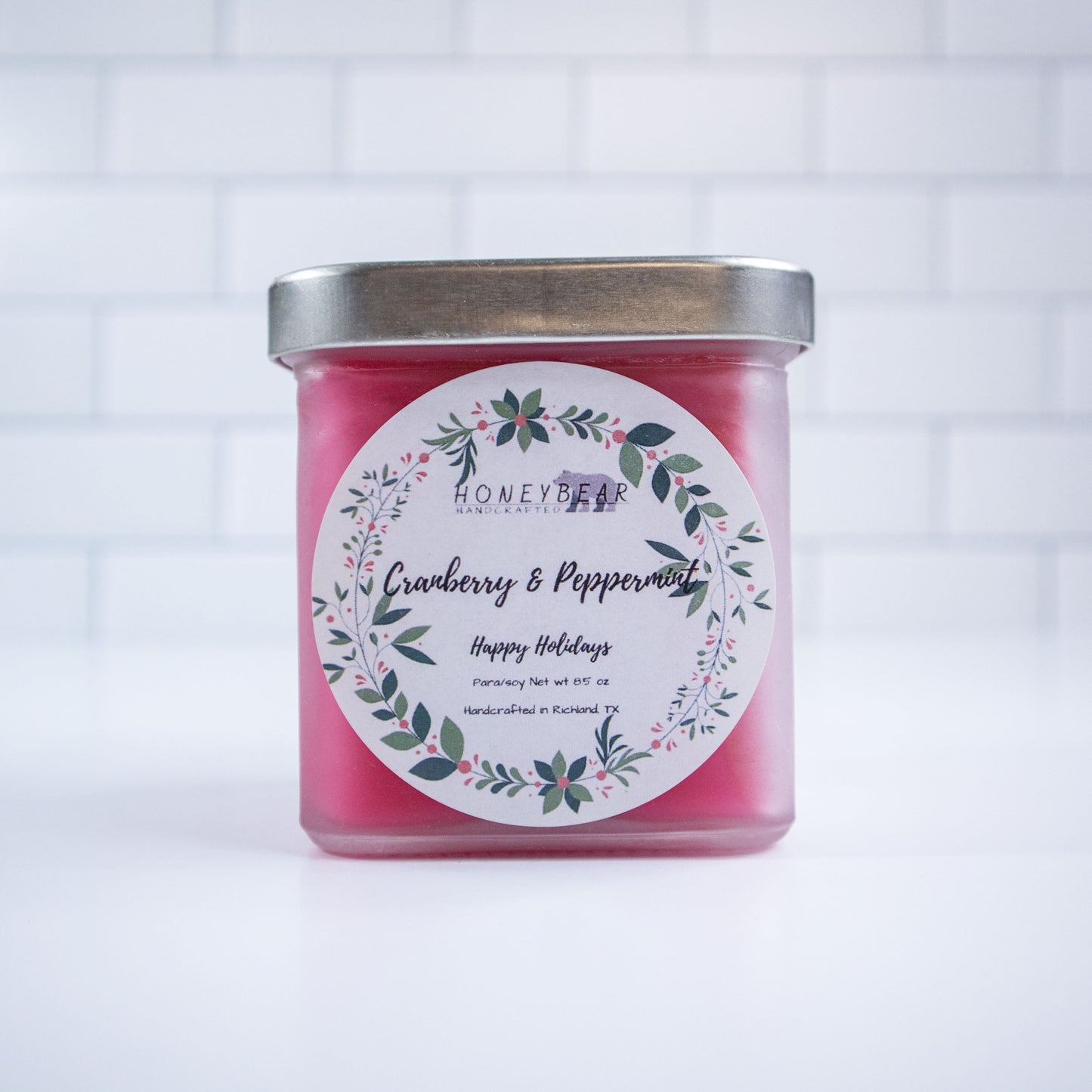 Cranberry & Peppermint Candle | Wood Wick