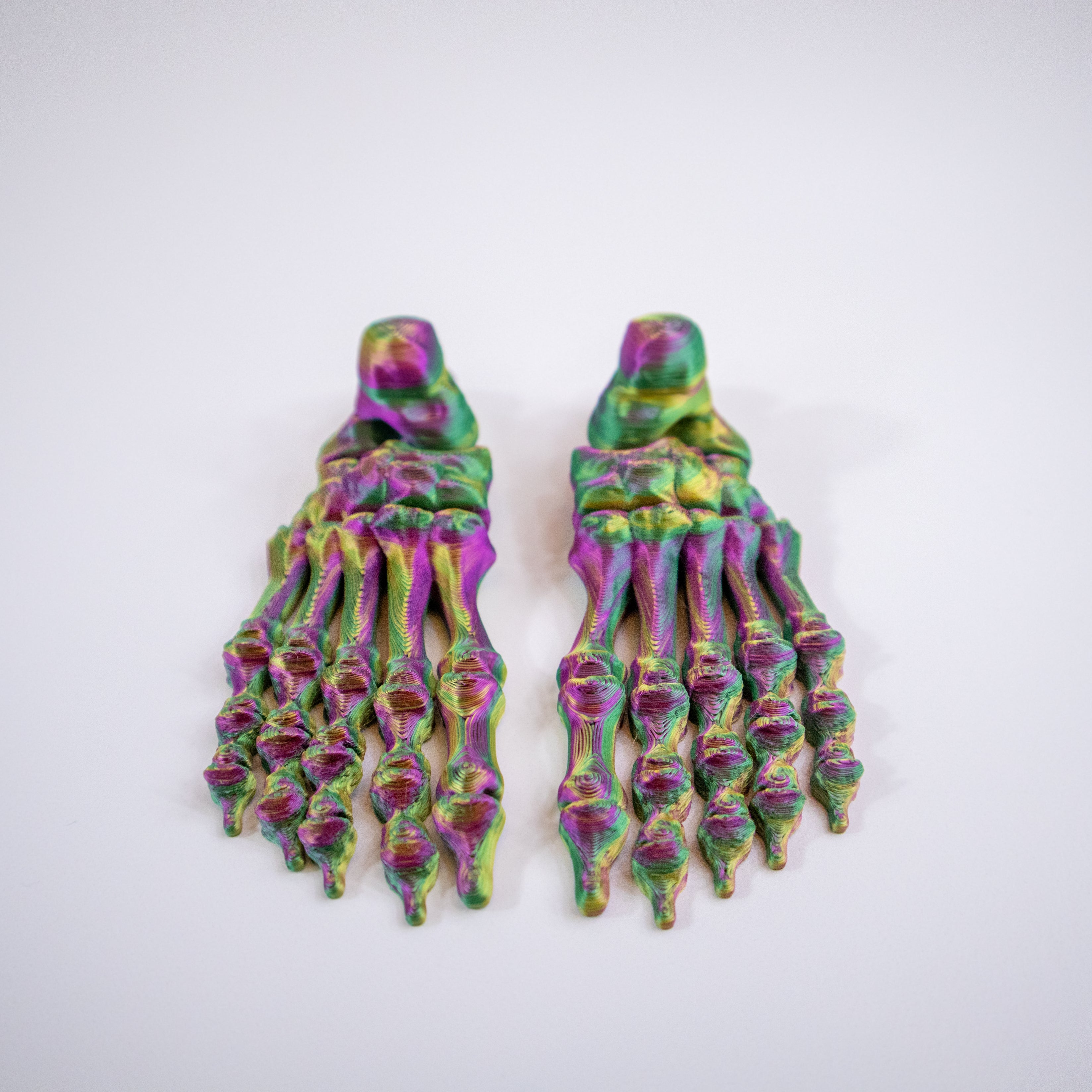 Feet Keychains Fleet Feet: Articulating Foot Keychain – Honeybear Handcrafted