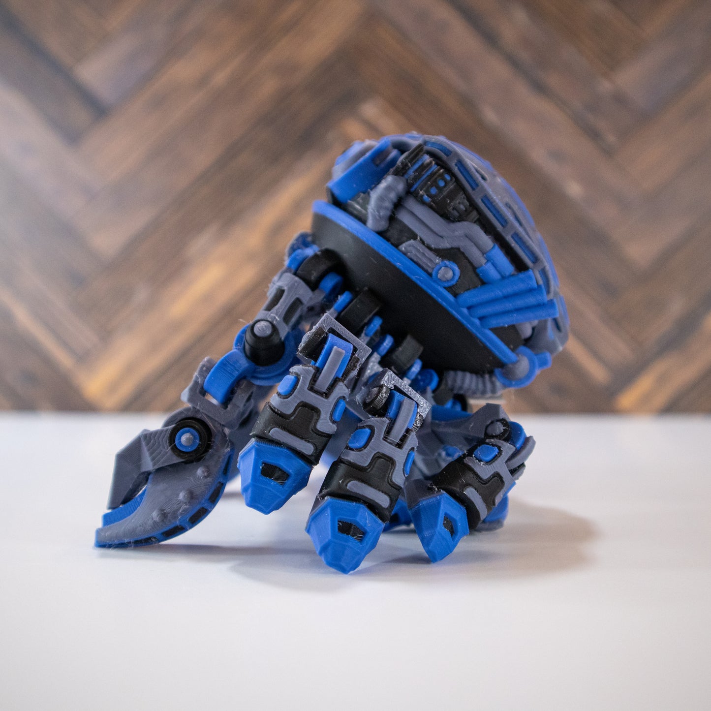 Crab Bots Unite: Articulating Mech with Storage Inside