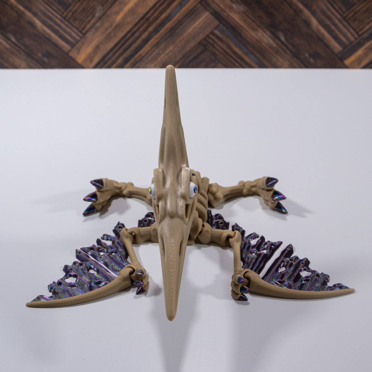 Mama Bonewings & Her Trio of Eggs- 3D printed articulating Pterodactyl