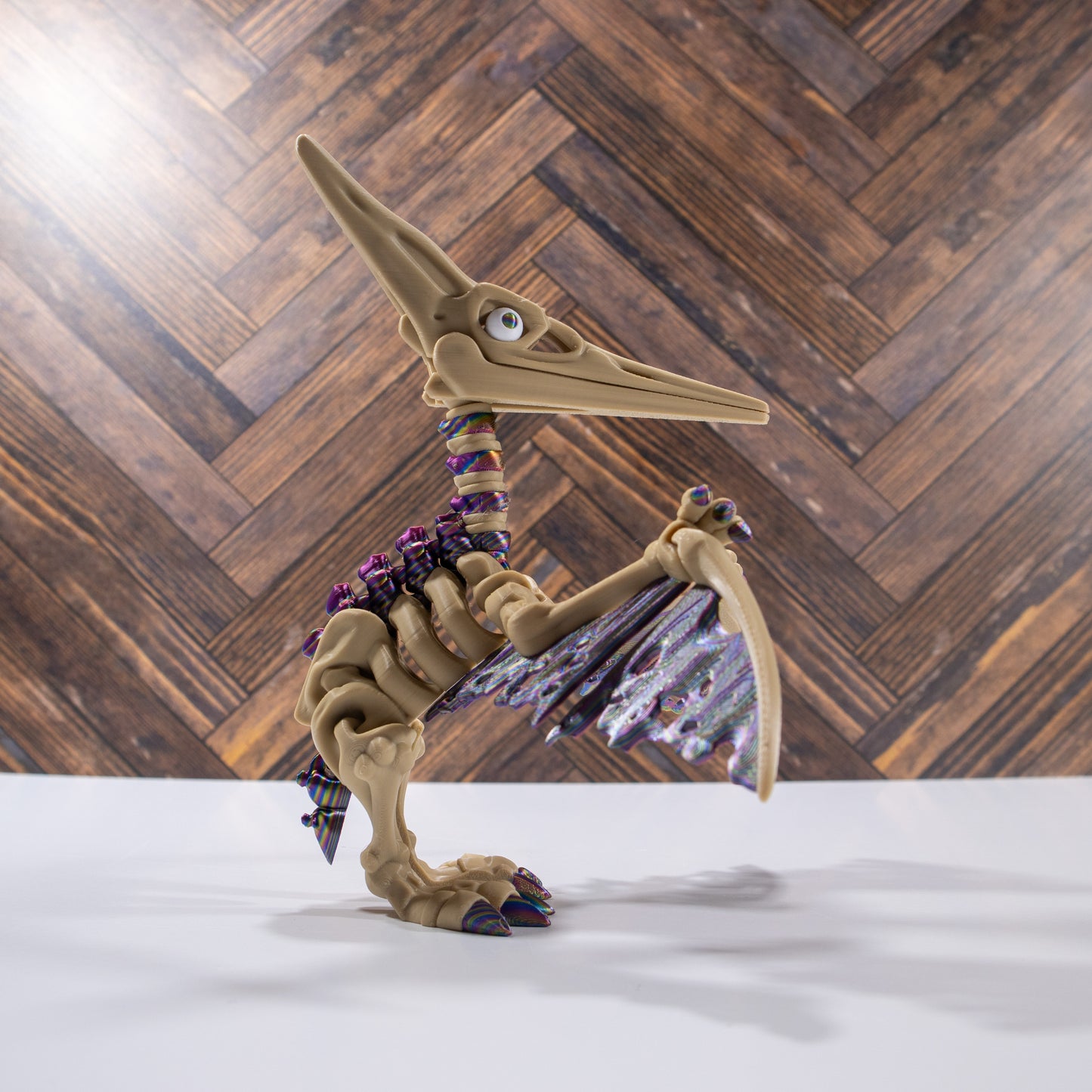 Mama Bonewings & Her Trio of Eggs- 3D printed articulating Pterodactyl