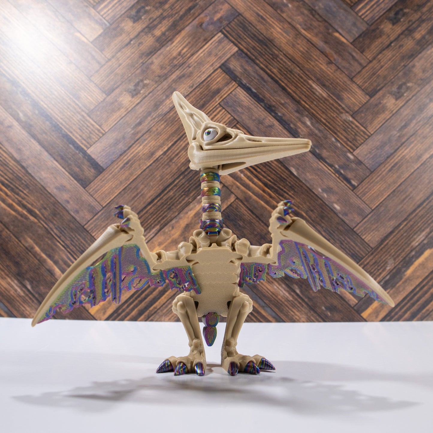 Mama Bonewings & Her Trio of Eggs- 3D printed articulating Pterodactyl