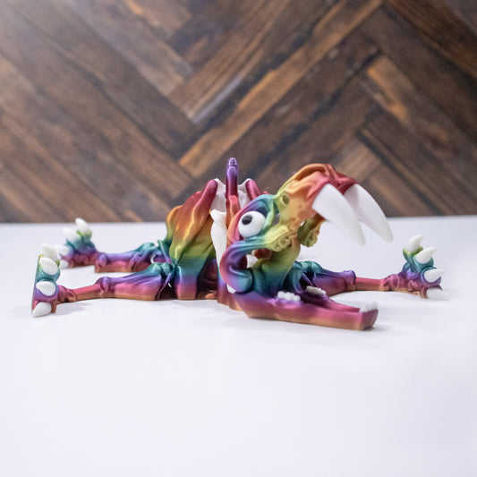 Saber the Fierce – 3D Printed Articulating Saber-Tooth Tiger with Stand & Bone