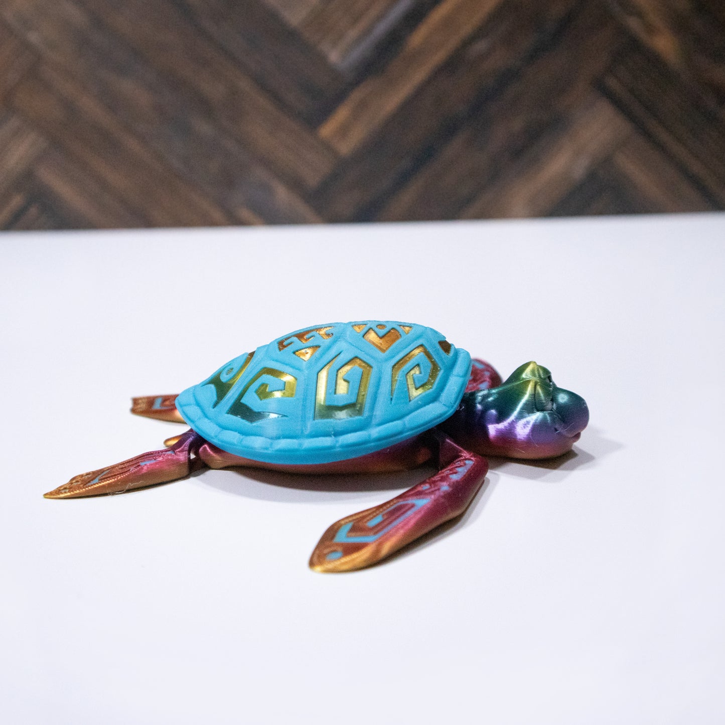 Tattooed Sea Turtle – Fully Articulating 3D Printed Figurine