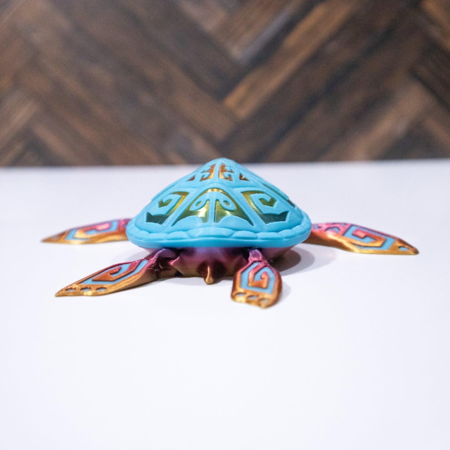 Tattooed Sea Turtle – Fully Articulating 3D Printed Figurine