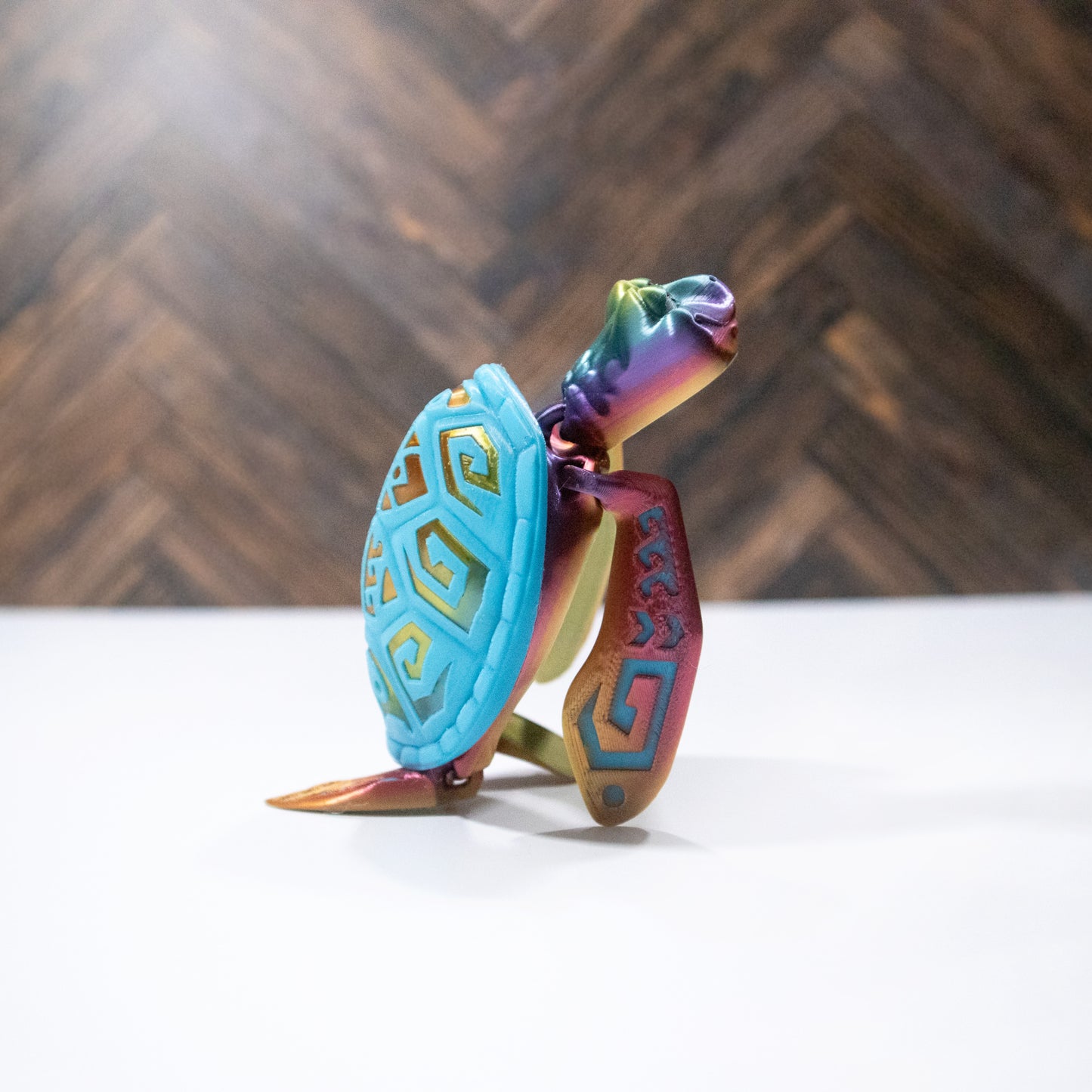 Tattooed Sea Turtle – Fully Articulating 3D Printed Figurine