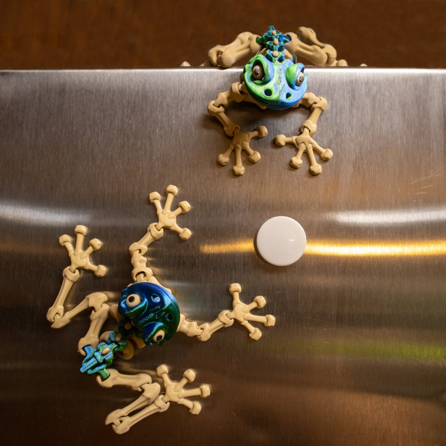 Skeletal Frog Sidekick: 3D-Printed Frog with/without Magnets and Articulating Features