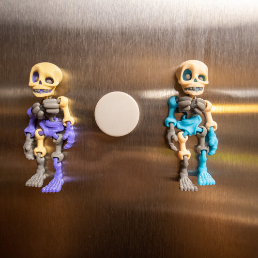 Frightening Fridge Friend: Fully Articulating Skeleton Magnet