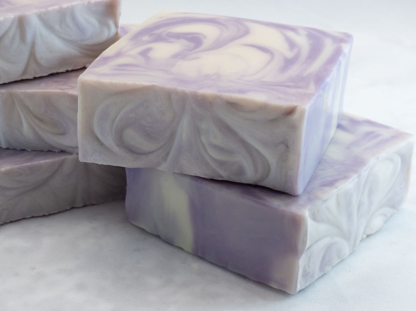 Just relax scented cold process soap 5 bars laying in the image